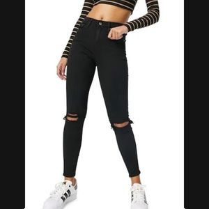 Topshop | Slit Knee Jamie Jeans